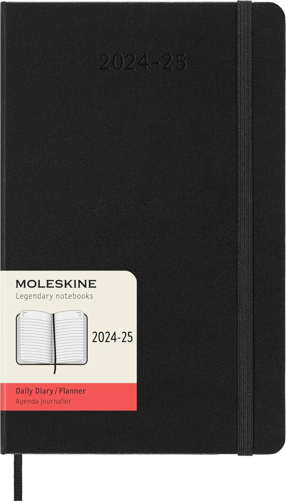 18 MONTHS 2025 DAILY LARGE BLACK HARD COVER PLANNER